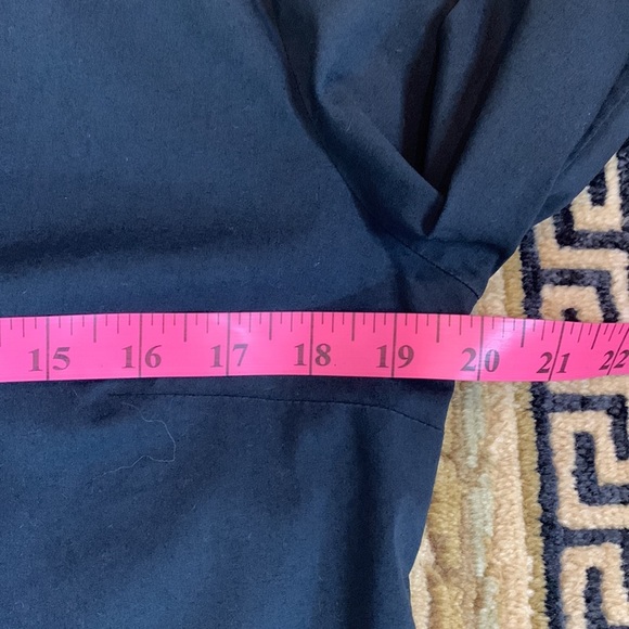 SOFT SURROUNDINGS navy poplin top - Picture 7 of 8